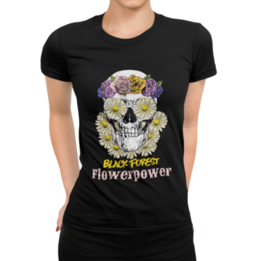 schwarzwald frauen t-shirt - black forest flower power