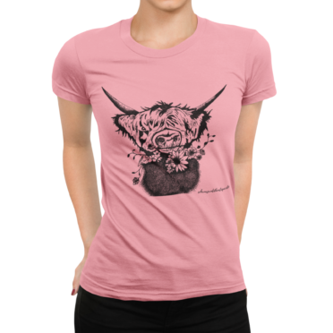 schwarzwald frauen t-shirt - blumen rindvieh