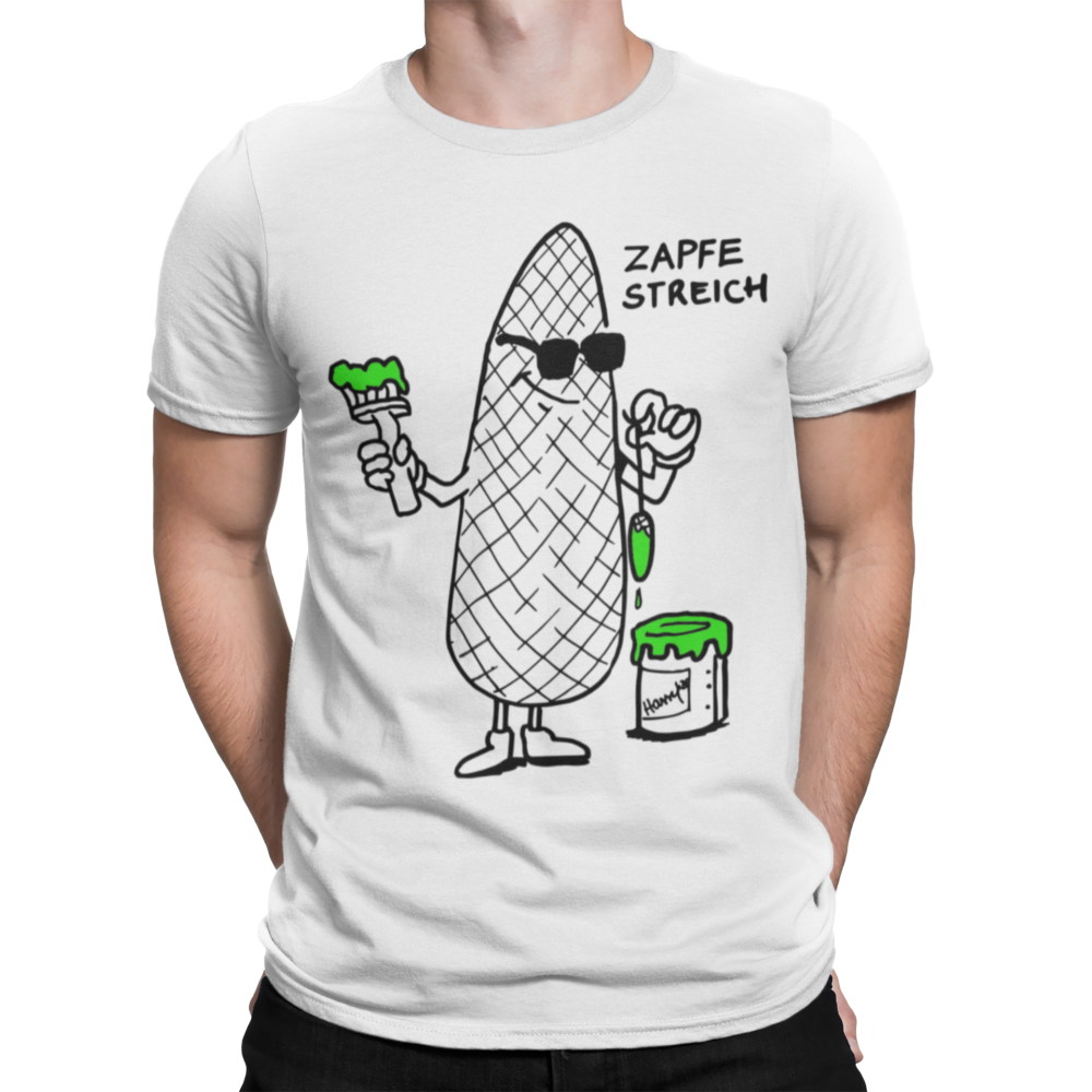 T-shirt design Schwarzwald Tannenzapfen mit pinsel streicht - zapfenstreich