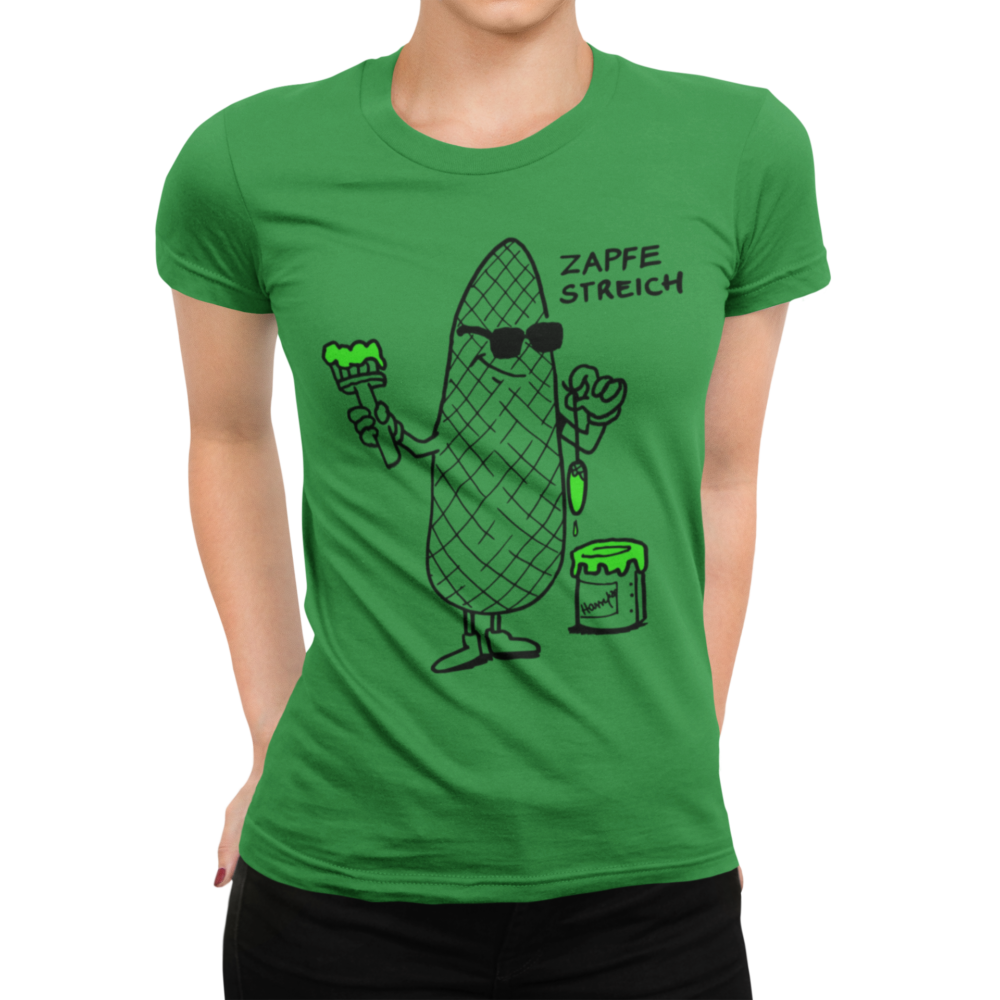 T-shirt design Schwarzwald Tannenzapfen mit pinsel streicht - zapfenstreich
