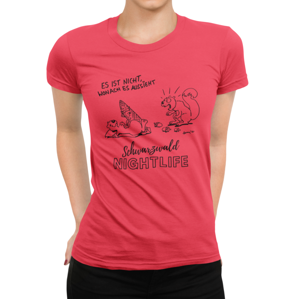 Shirt design Eichhoernchen trifft frau eichhoernchen in flagranti mit tannenzapfen