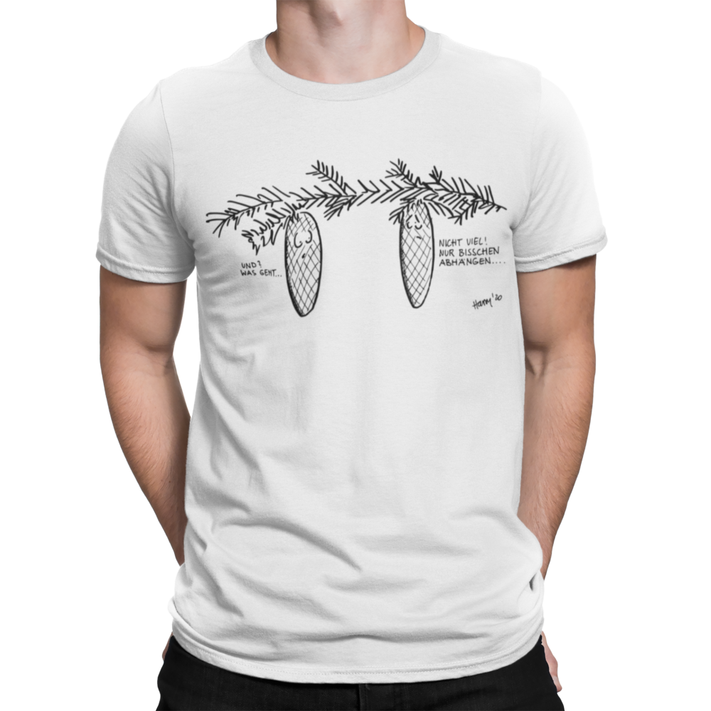 Shirt design Schwarzwald Tannenzapfen haengen ab am Baum