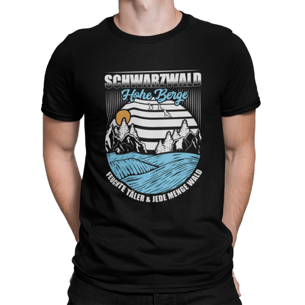 schwarzwald t-shirt - Lustiges Vintage Sunset 80`s Schwarzwald Shirt