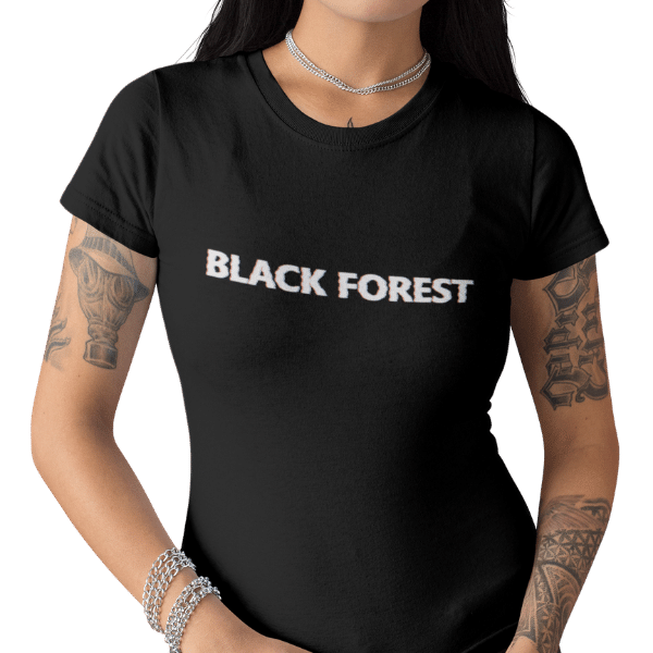 schwarzwald frauen t-shirt - black-forest retro style glitch effekt