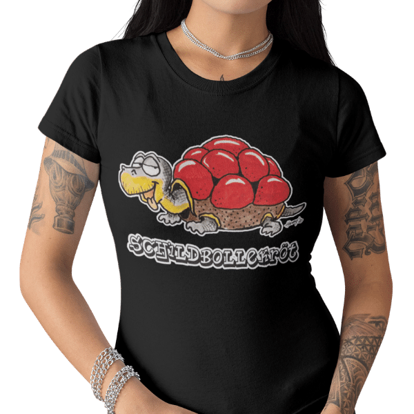 schwarzwald frauen t-shirt - schildkroete mit bollenhut