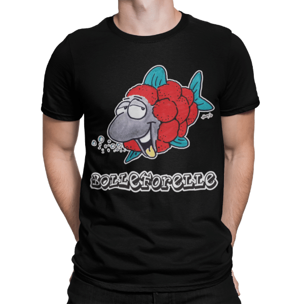 schwarzwald maenner t-shirt - forelle mit bollenhut