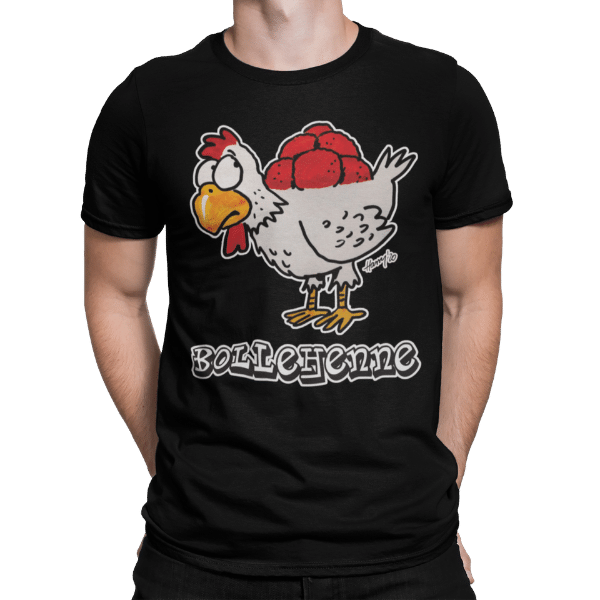 schwarzwald maenner t-shirt - huhn mit bollenhut