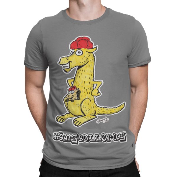 schwarzwald maenner t-shirt - kaenguru mit bollenhut