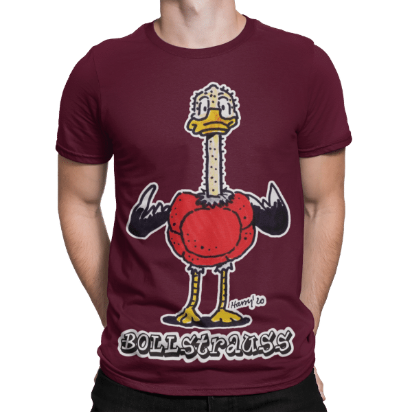 schwarzwald maenner t-shirt - strauss mit bollenhut