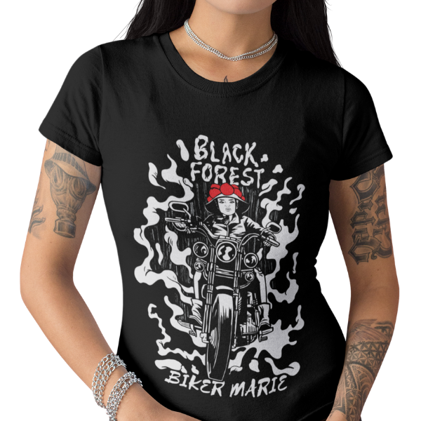 schwarzwald frauen t-shirt - motorrad bikerin