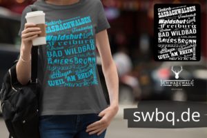 schwarzwald frauen t-shirt - orte im schwarzwald