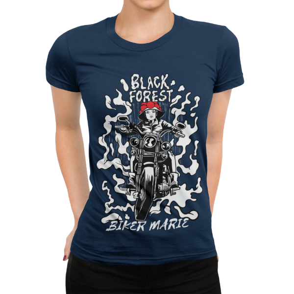 schwarzwald frauen t-shirt - motorrad bikerin