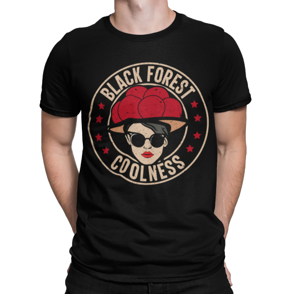 Cooles-schwarzwald t-shirt - black forest coolness-bollenhut und sonnenbrille