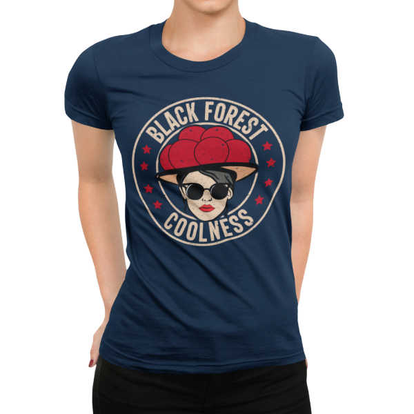 Cooles-schwarzwald t-shirt - black forest coolness-bollenhut und sonnenbrille