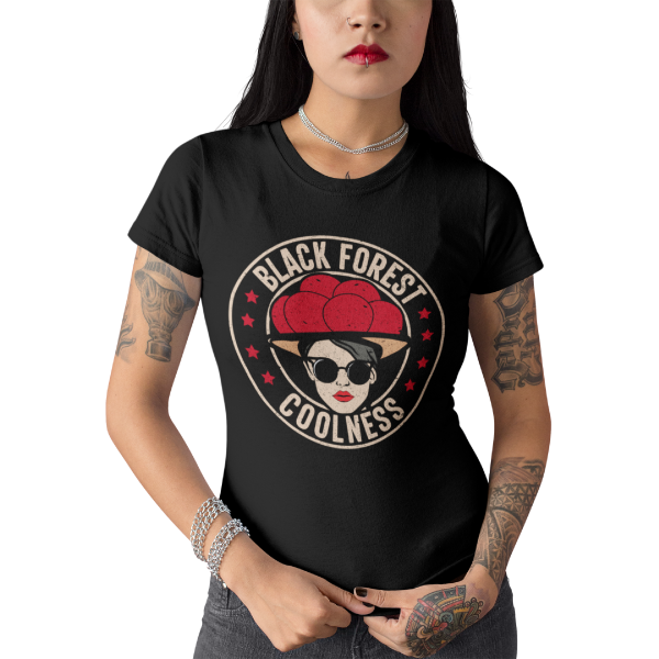Cooles-schwarzwald t-shirt - black forest coolness-bollenhut und sonnenbrille