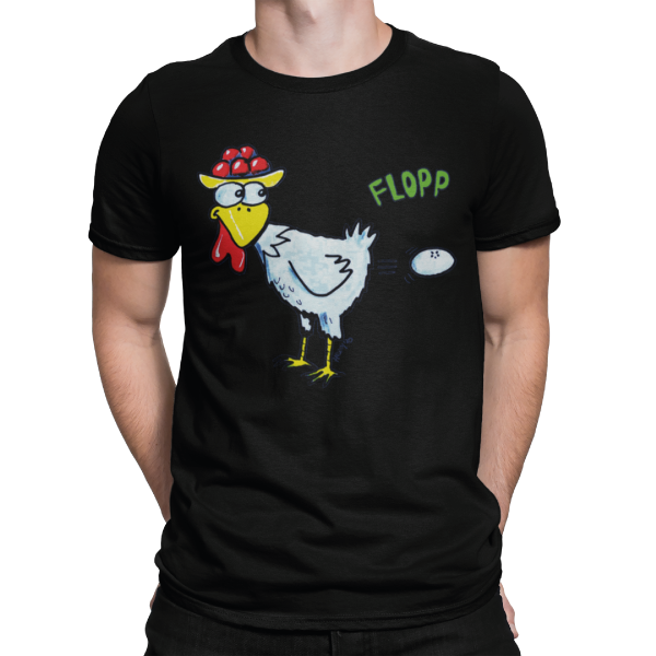 schwarzwald maenner t-shirt - lustiges schwarzwald huhn - flopp