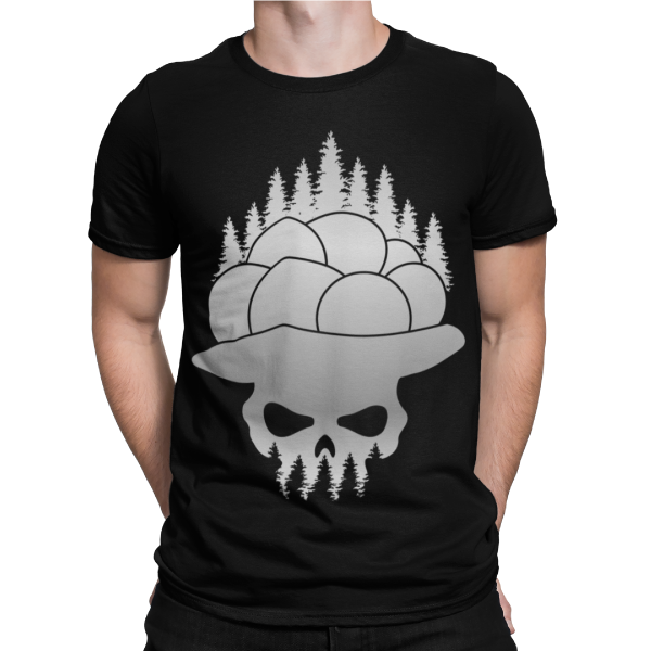bollenhut auf totenkopf schwarzwald t-shirt motiv