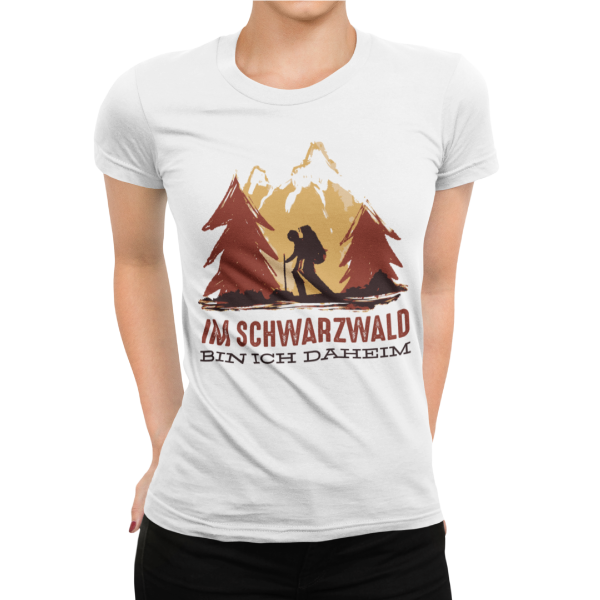 schwarzwald wanderer motiv mit dem spruch im schwarzwald bin ich daheim