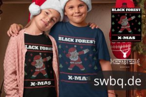 schwarzwald ugly christmas design mit einem dubbing nikolaus im weihnachtsmann kostuem das wir black forest santa nennen