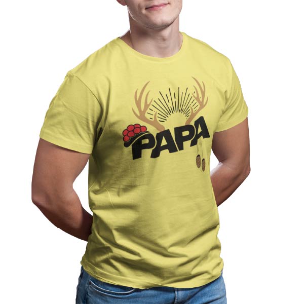 papa hirschgeweih bollenhut kuckucksuhr t-shirt