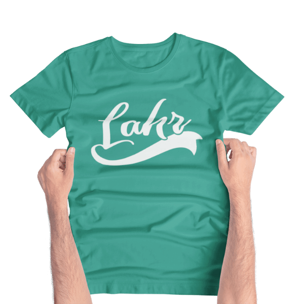 hellgruenes t-shirt mit aufdruck lahr