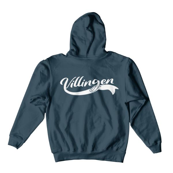 blauer hoodie mit villingen design