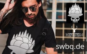 bollenhut auf totenkopf schwarzwald t-shirt motiv