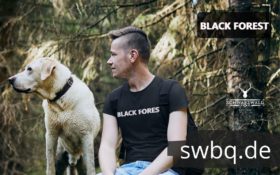 schwarzwald maenner t-shirt - black-forest retro style glitch effekt