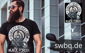 Schwarzwald t-shirt gegen das sonntagsfahrverbot fuer motorraeder - black forest street rebellion auf der Schwarzwald Hochstraße