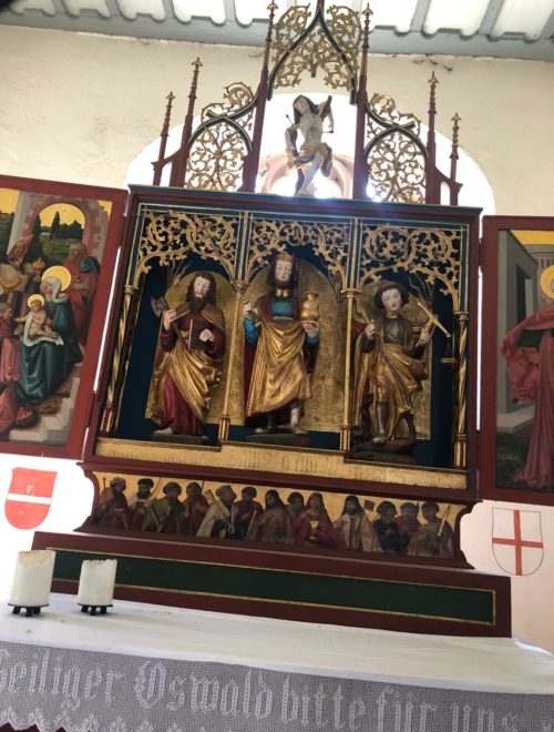 Kappe-sankt-oswald-hoellental-breitnau Altar Sankt Oswald Kapelle Hoellental Schwarzwald