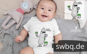 babybody design Schwarzwald Tannenzapfen mit pinsel streicht - zapfenstreich