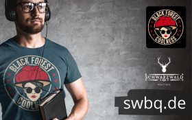 Cooles-schwarzwald t-shirt - black forest coolness-bollenhut und sonnenbrille