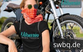 schwarzes frauen shirt mit motiv black forest vitamin