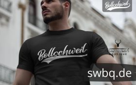 mann mit bart und schwarzem shirt mit bollschweil motiv