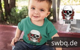 schwarzwald baby t-shirt mit totenkopf