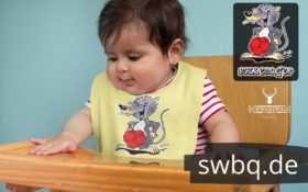 schwarzwald baby latz- maus mit bollenhut