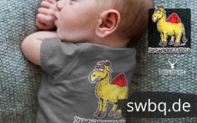 schwarzwald babybody - dromedar mit bollenhut