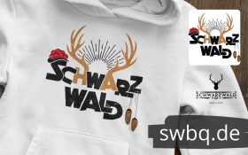 Schwarzwald andenken hoodie - bollenhut kuckucksuhr und hirsch
