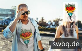 schwarzwald maenner t-shirt - bollenhut maidle mit mundschutz