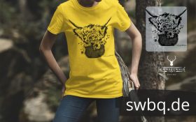 schwarzwald frauen t-shirt - blumen rindvieh